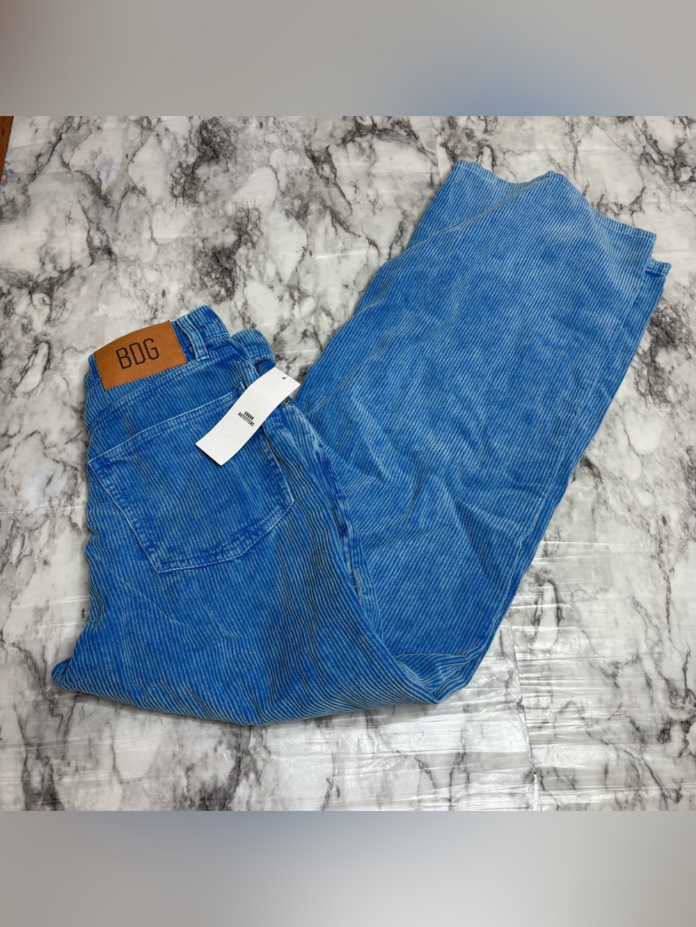 BDG Blue Wide Leg Corduroy blue  high rise Pants size 26 NWT NEW casual relaxed